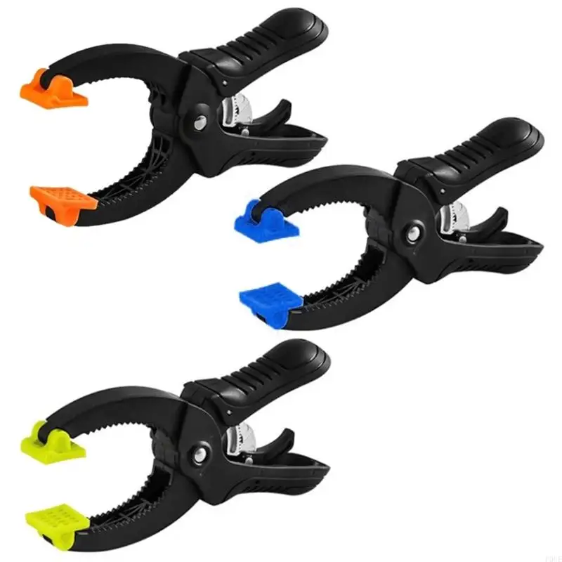 

P0UE Spring Clips Clamp 42mm Durable Fast Ratchet Woodworking Clamp Spring Clamps for Crafts Backdrop Stand Woodworking