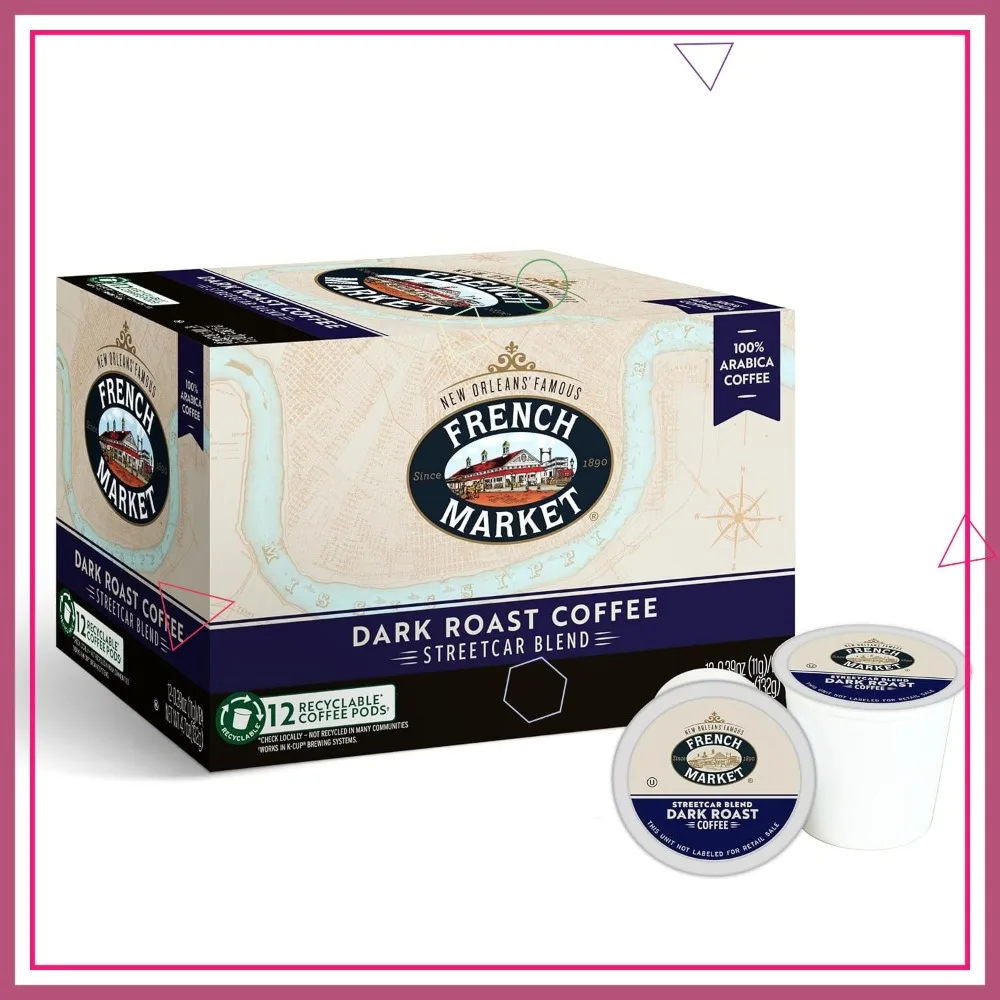 

Dark Roast Single Serve Coffee Pods, 12ct Box (Pack of 6), Bold Flavor with Chocolate Notes