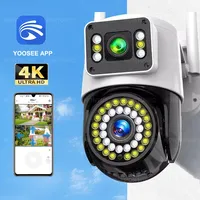 YOOSEE 4K 8MP Dual Lens WIFI Camera 2K 4MP Dual Screen PTZ Camera Outdoor Waterproof Auto Tracking Security Wireless Camera