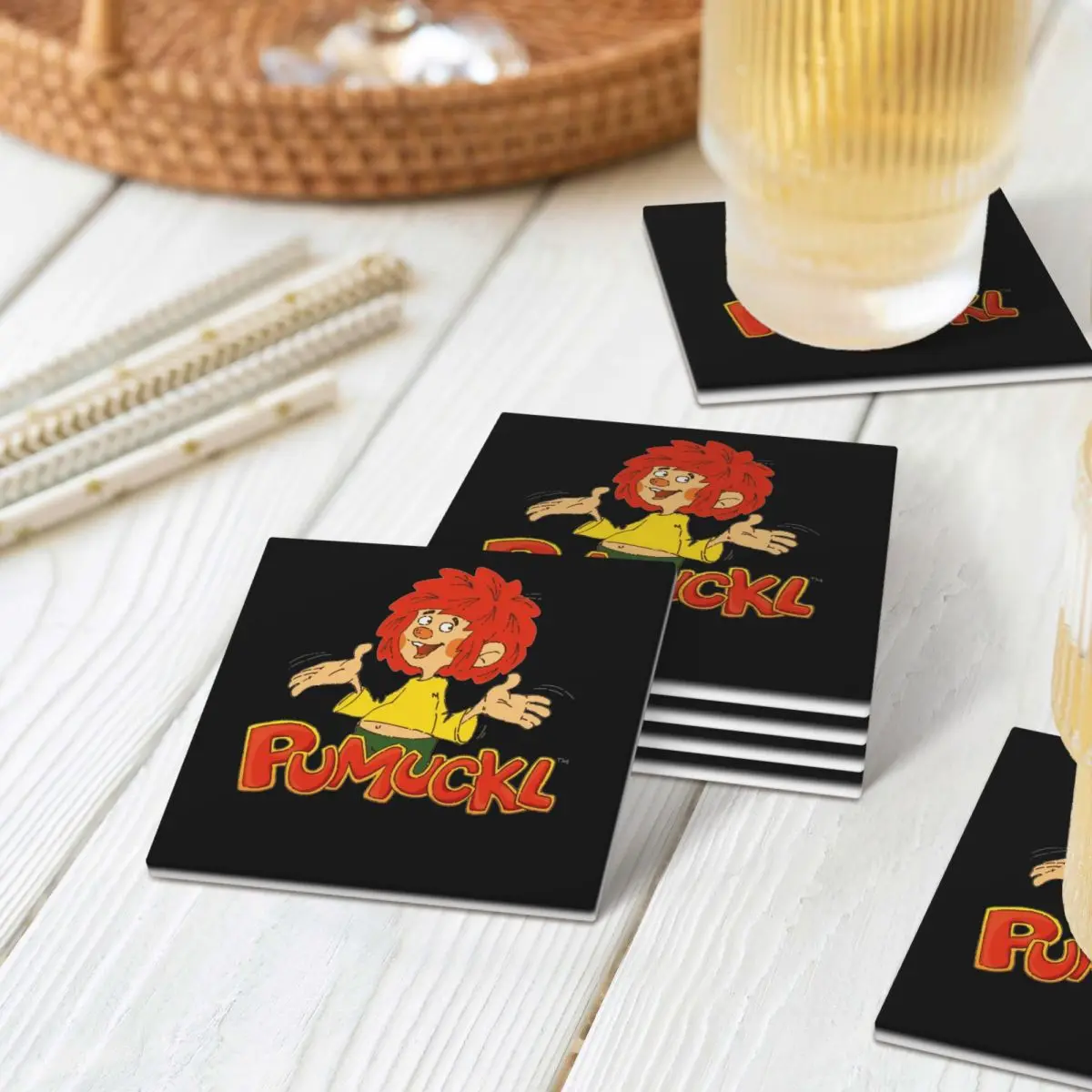 

Pumuckl Coasters Ceramics Heat Resistant Mat Decoration And Accessories For Table Mat For Kitchen Table Placemats Coffee Mat