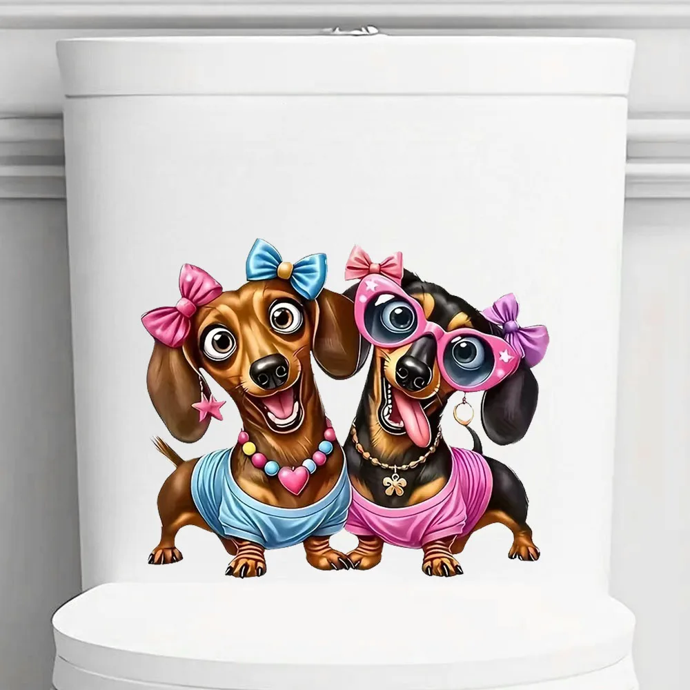 

Cute Dog Vinyl Sticker Animal-themed Surface Sticker Bright Wall for Home, Cabinet, Door,Refrigerator Decoration Art Wallpaper
