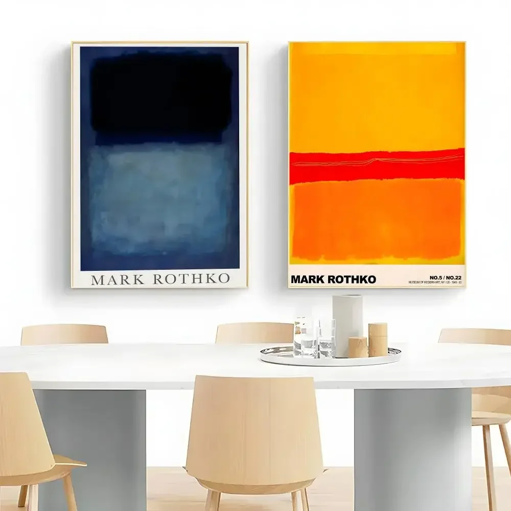 Copy Mark Rothko Famous Paintings Modern Abstract Art Poster Wall Art Print Poster Decorative Mural Home Decor Gift Unframed