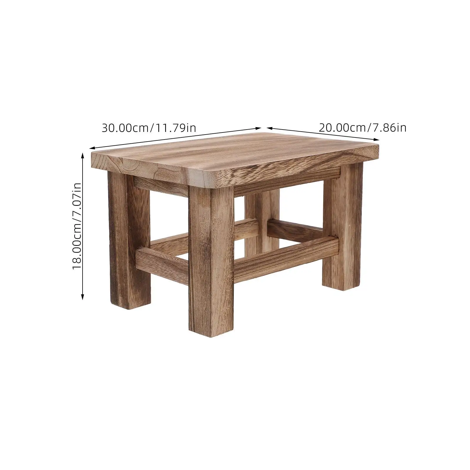 Bangku Kayu Solid Retro Kompak Pintu Masuk Multi Ruangan Bangku Langkah Balita Anak Bangku Kayu untuk Furnitur Anak