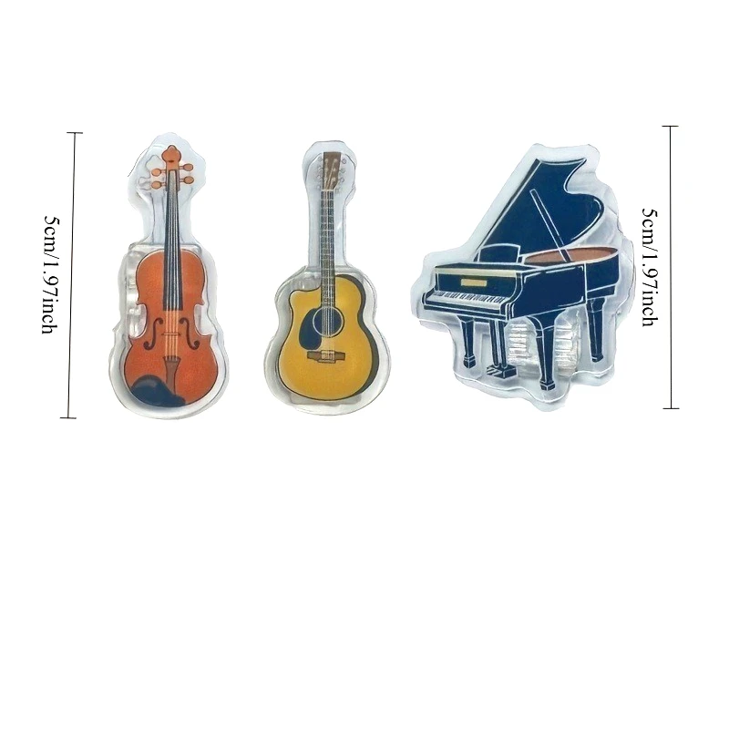 5Pcs Music Clip Mini Clip Acrylic Secure Page Marker Piano Book Music Clip Piano Playing Aid Music Accessories