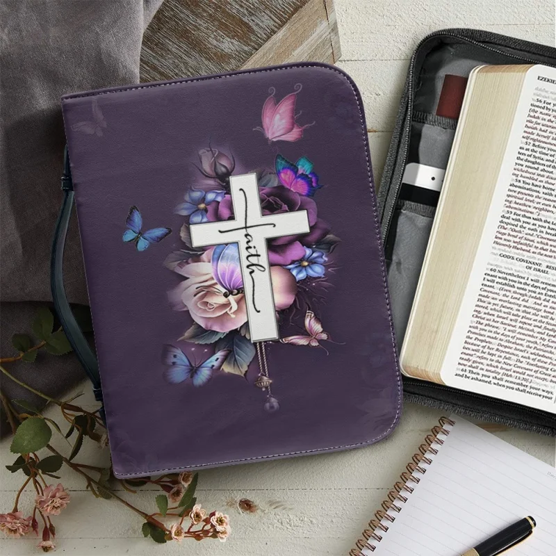 I Can Only Imagine Personalized Gifts for Women Men Christmas Gift Print Leather Bible Bag Women Cross Design Women's Handbags