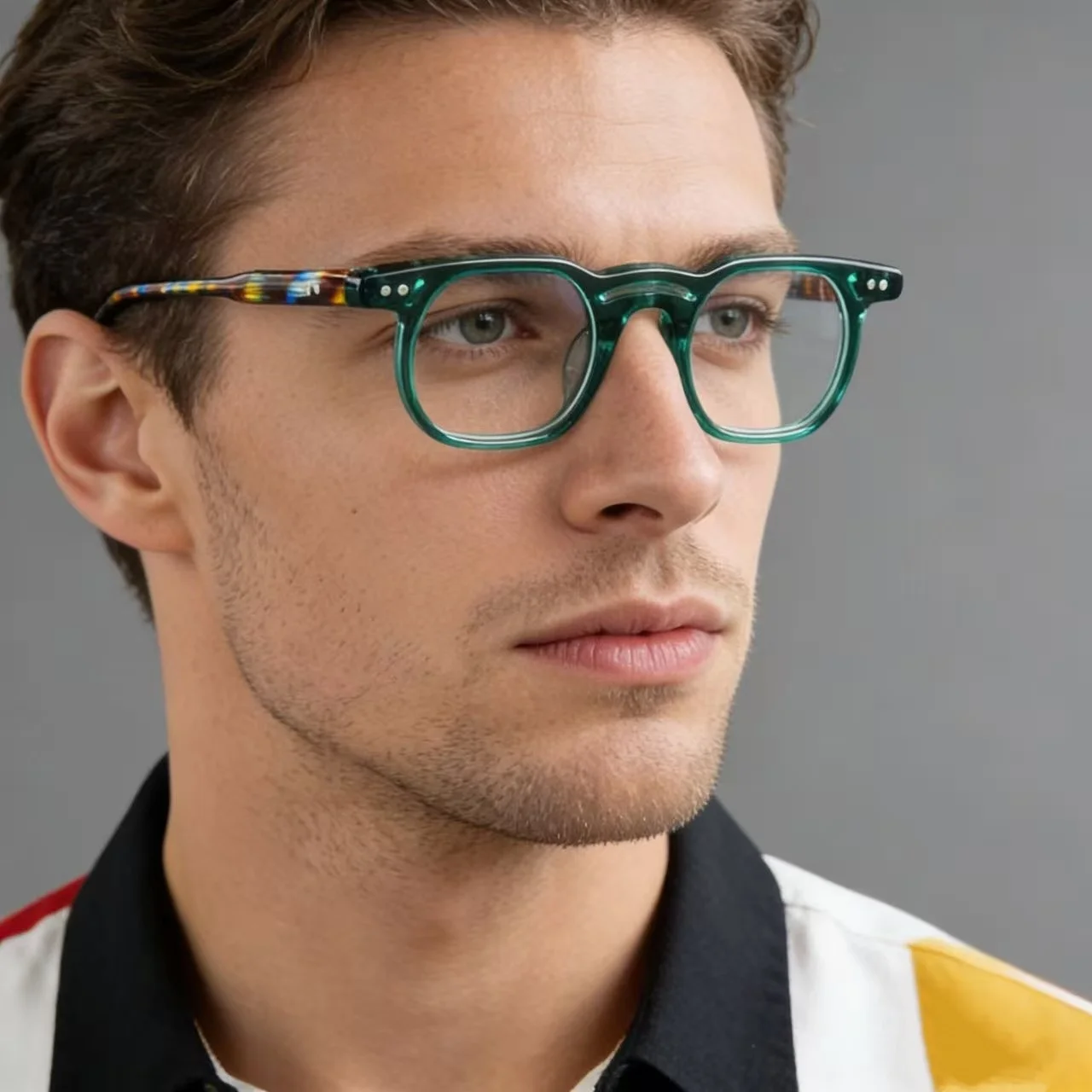 

Y.BBY-X Vintage Acetate Reading Glasses Men Women Fashion Oval Optical Glasses Transparent Lens Prescription Spectacles