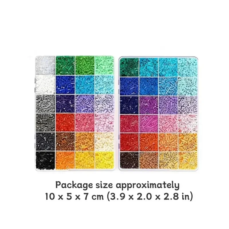 Bean Puzzles DIY Material Pack 2.6mm Fuse Beads Perler Hama Beads 3D Boxed Children's Toys Craft Set for Children Gift