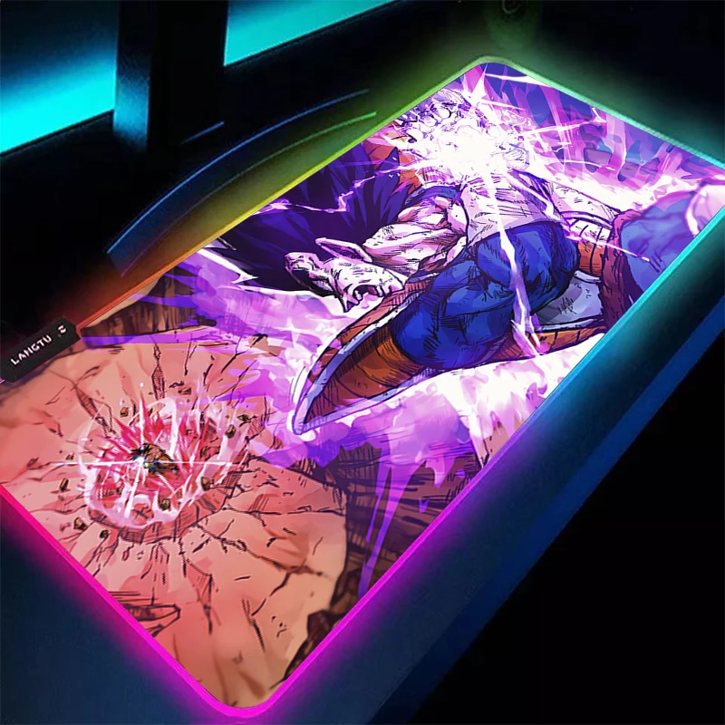

RGB Mouse Pad DBZ Dragon Ball E-sports Players Computer Gamer Gaming Accessories LED Mousepad Keyboard Desk Mat Carpet Table Pad
