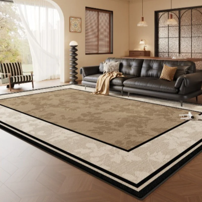 Floral Series Living Room Rug Large-area Bedroom Bedside Carpet French Light Luxury Cream Style Home Decor Coffee Table Mat 러그