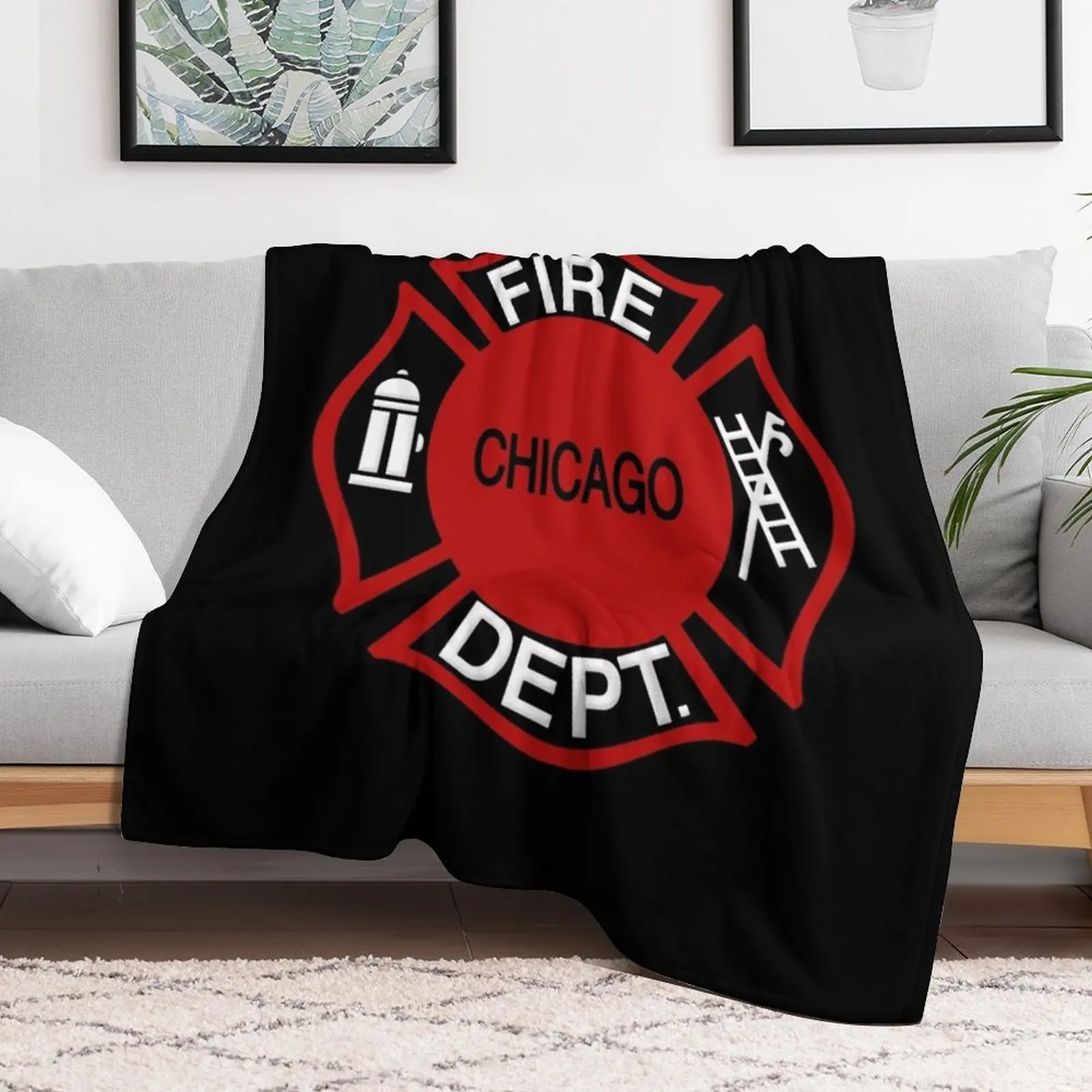 CFD Chicago Fire Department Throw Blanket Summer Cool Breathable Blanket for Sleeping