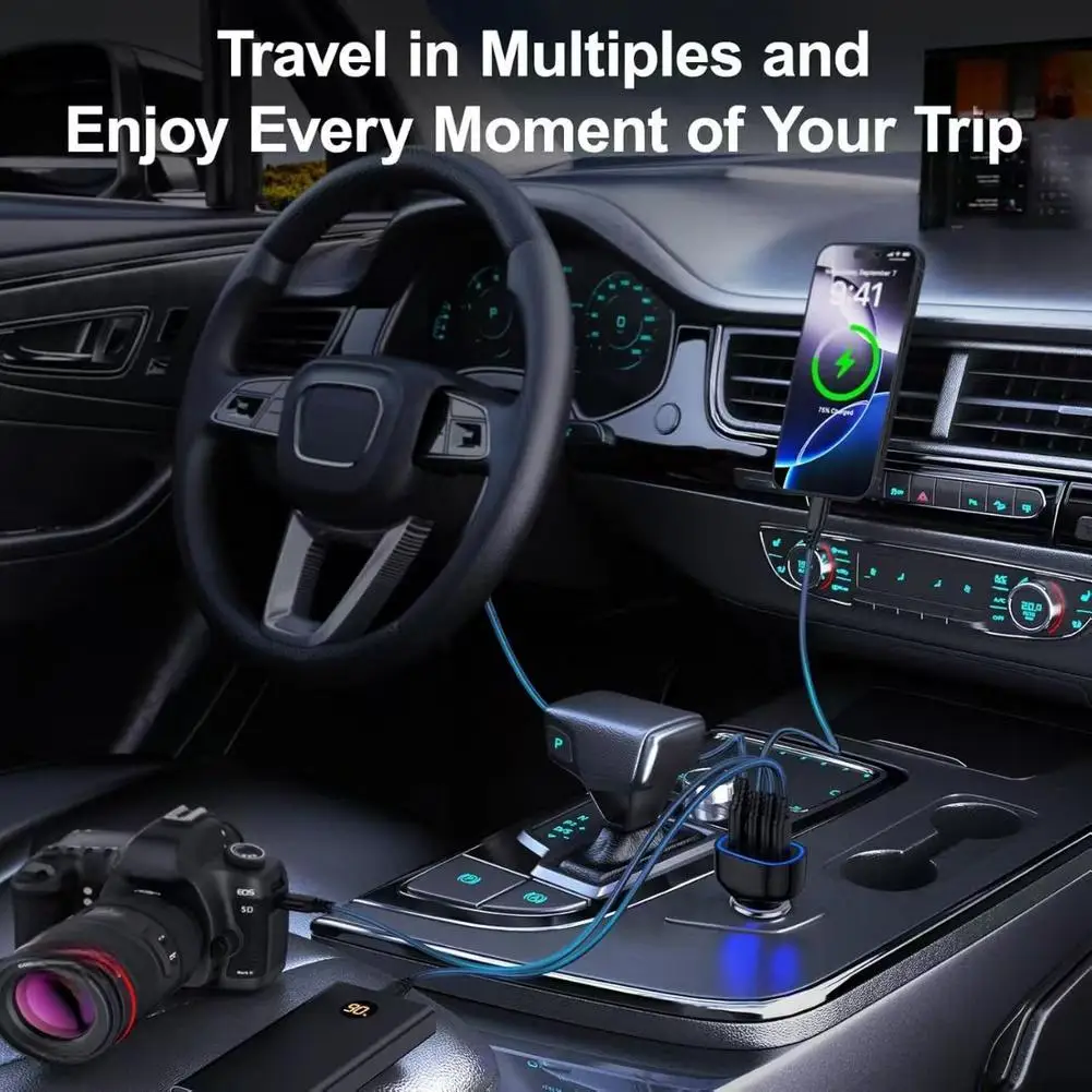 

4 Port 108W Fast Car Charger with Power Delivery and Quick Charge 3 0 Technology Type C 30W for Truck and Bus Applications