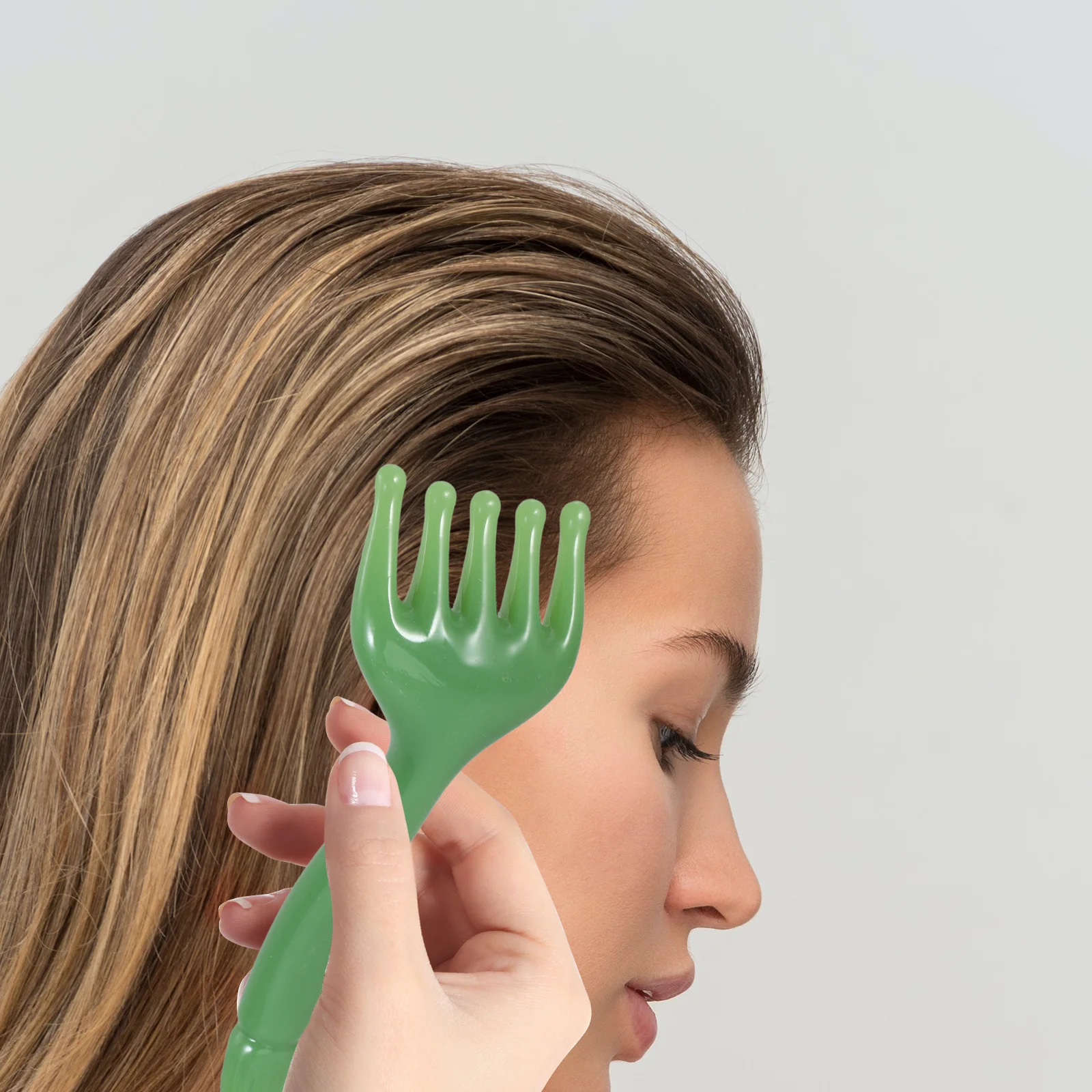 

2 шт., массажная расческа с пятью когтями, эргономичный массажер для кожи головы из смолы, инструмент для релаксации головы, шеи, челюсти, портативный массаж волос Гуа Ша