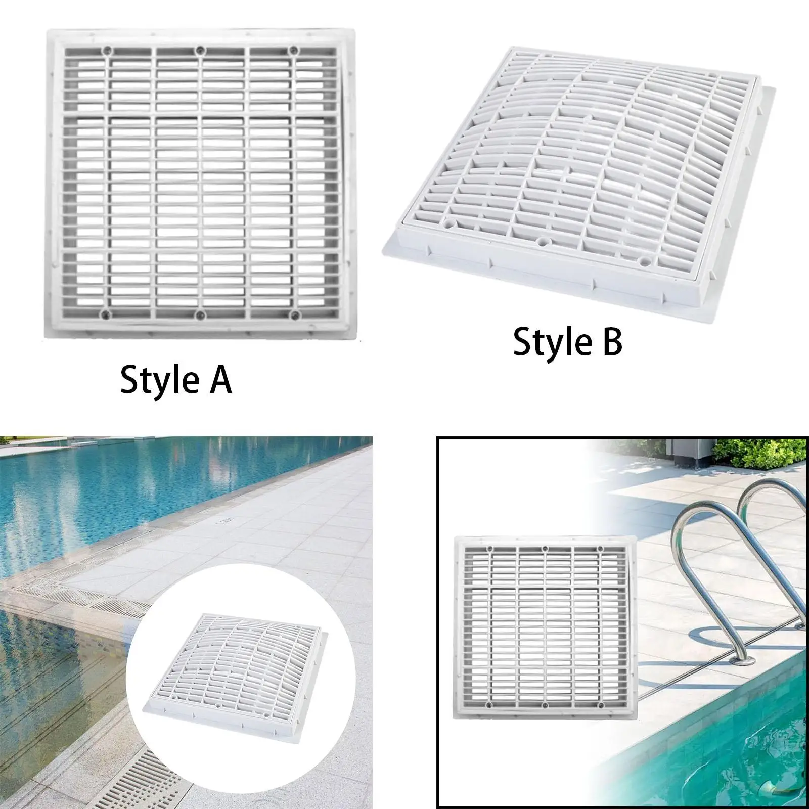 Swimming Pool Drain Cover Bathroom Floor Drain Cover SPA Accessory Multipurpose Portable Easy Installation Shower Drain Cover