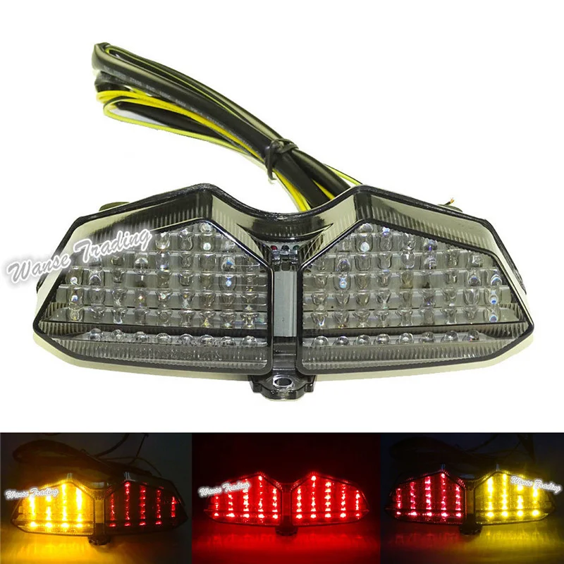 

waase For Yamaha YZF R6S XTZ 250X 2006 2007 2008 2009 E-Mark Tail Light Brake Turn Signals Integrated LED Light