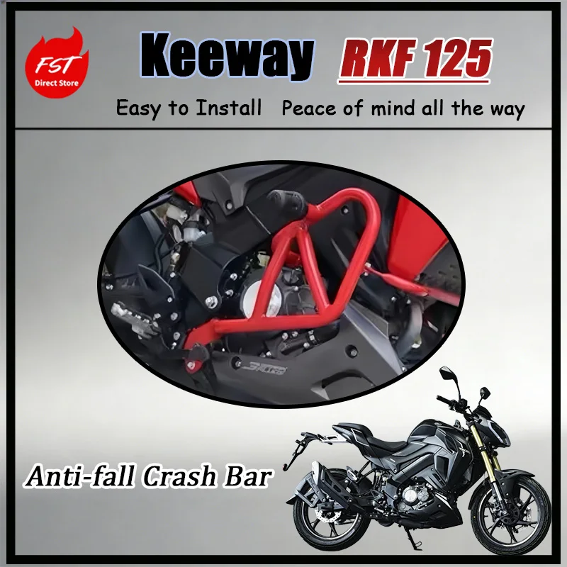 

FOR Keeway RKF125 Engine Bottom Protector Cover Steel Crash Bar Front Bumper Guard for Motorcycle Original Hole Installation