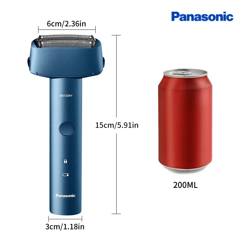 ماكينة حلاقة باناسونيك الكهربائية للرجال، ماكينة حلاقة رطبة وجافة مع نظام قطع 3 شفرات، ماكينة حلاقة قابلة لإعادة الشحن قابلة للغسل في الجسم بالكامل، من النوع C