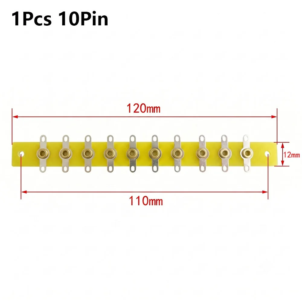 1Pcs 2Pin-8Pin FR4 Turret Terminal Board 1.6mm High Temp Resistant Tag Strip Turret Board Brass Eyelets Electronic Soldering