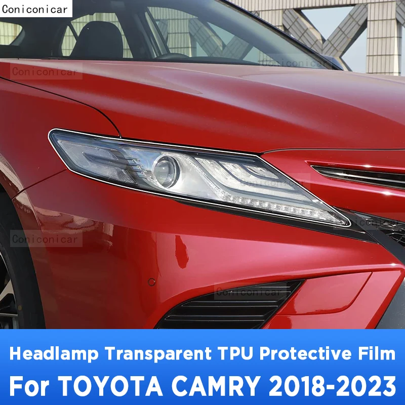 

For TOYOTA CAMRY 2018-2023 Car Exterior Headlight Anti-scratch Front Lamp Transparent TPU Protective Film Accessories Sticker