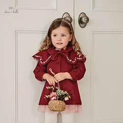 Dave Bella Children Girls Clothes Outerwear Autumn Fashion Casual Sweet Charm Coat Top Outdoor Party Princess DB3235900