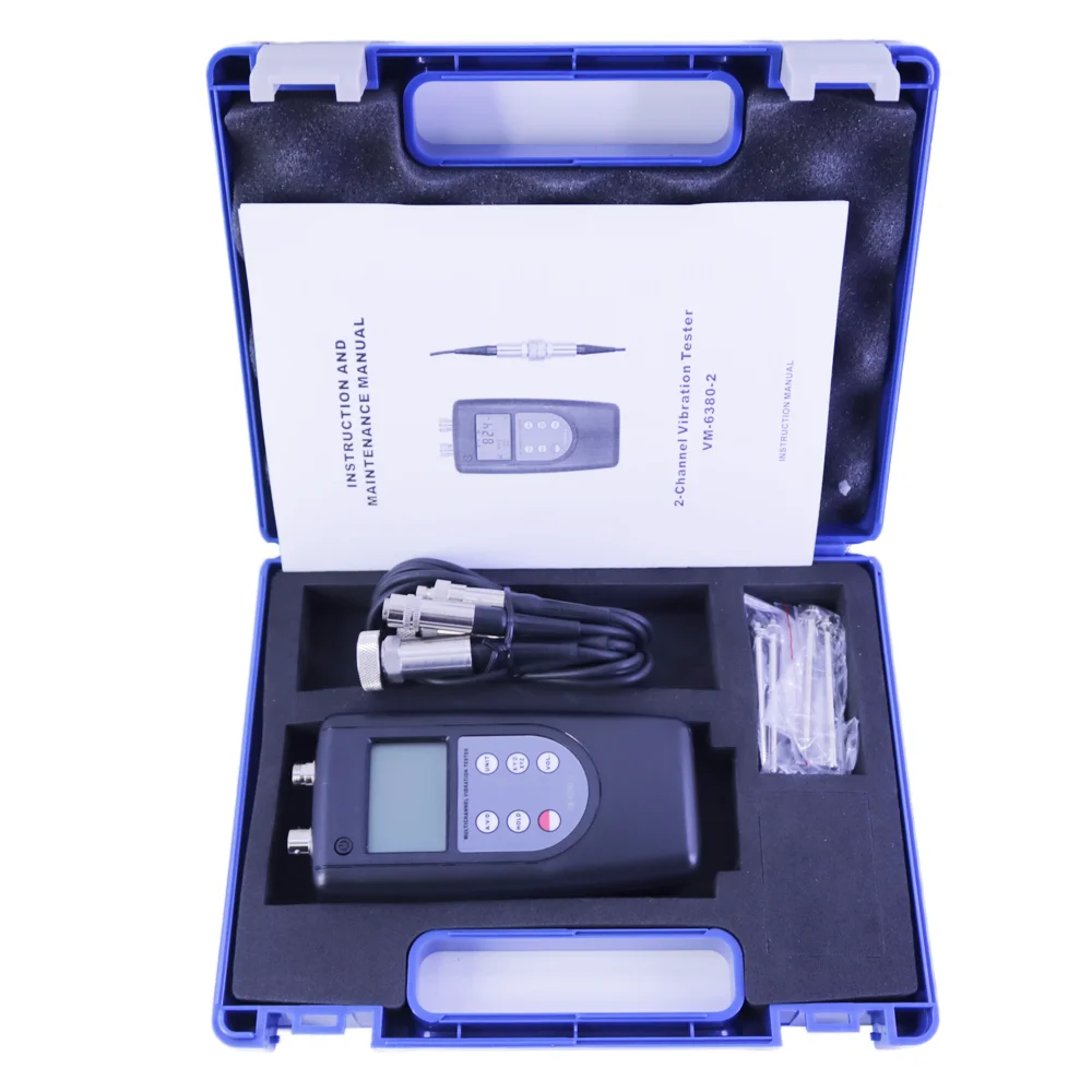 VM-6380-2  Vibration Meter  2 Channel Vibrometer Velocity Measuring  Range 0.01~400mm/s