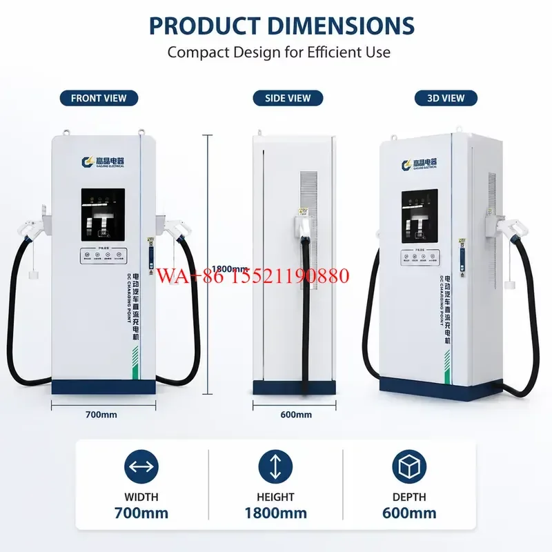 WMWMNU for 160kW DC Fast Charger Dual Gun 80kW Per Gun Dynamic Power Sharing OCPP 1.6J Floor Mount IP54 Outdoor
