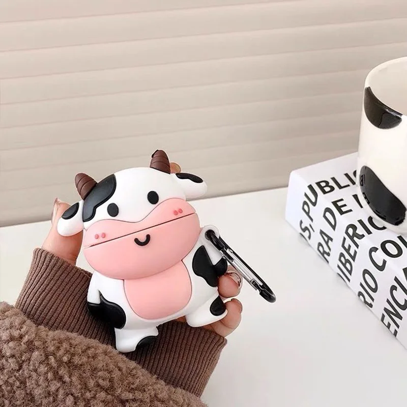 جراب سماعة أذن لاسلكية ثلاثية الأبعاد كرتونية لطيفة لسماعات أبل ، جراب سماعة أذن ، صندوق سماعة رأس ، جديد ، 1 ، 2 ، 3 ، Pro ، 2 ، 3