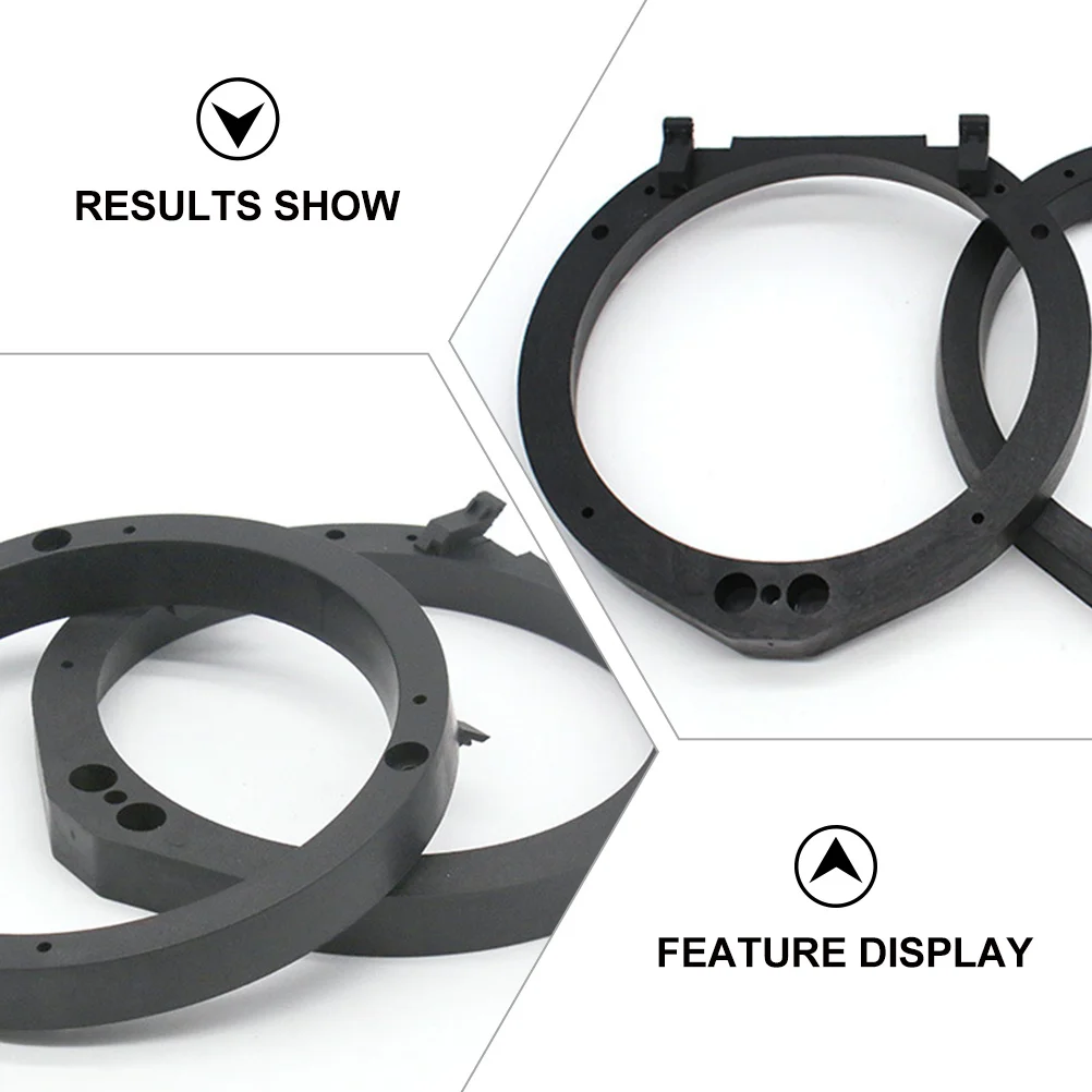 

2Pcs Car Speaker Spacers Customized Size Durable Rubber Audio Spacer Adapter Pads Easy Install Vehicle Mounting Rings