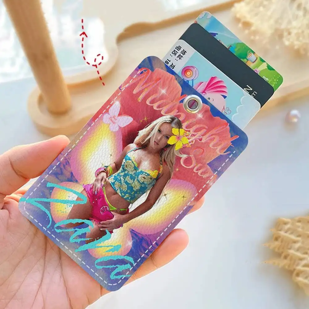 Singer Zara Larsson Midnight Sun Cute Cartoon Inteated Elevator Card Acc Control Card Keychain Protective Cover Gift Keychain