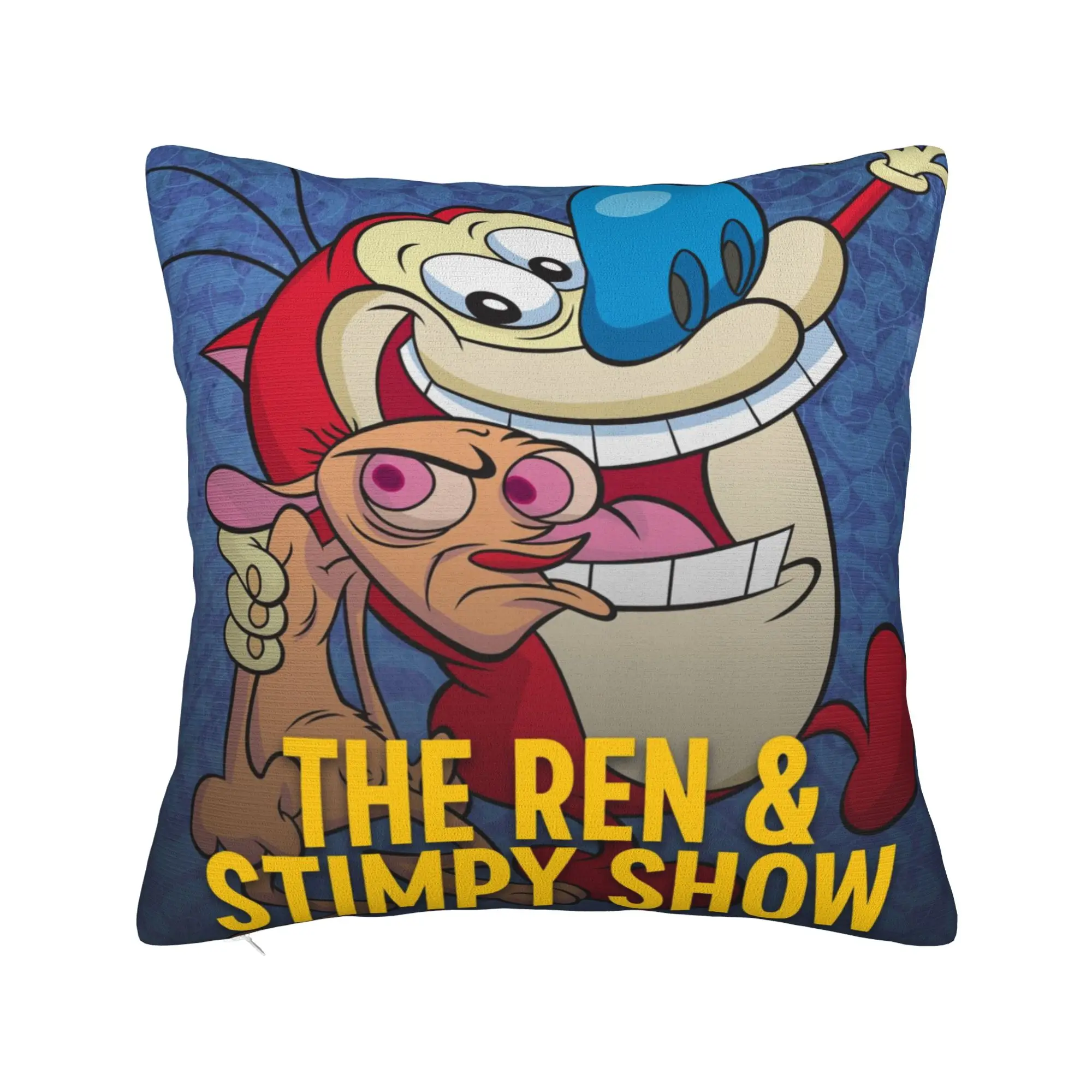 The Ren & Stimpy Show Cartoon Pillowcase Product Printing Cushion Cover Gift  Throw Pillow Case Cover Seat Multi Size