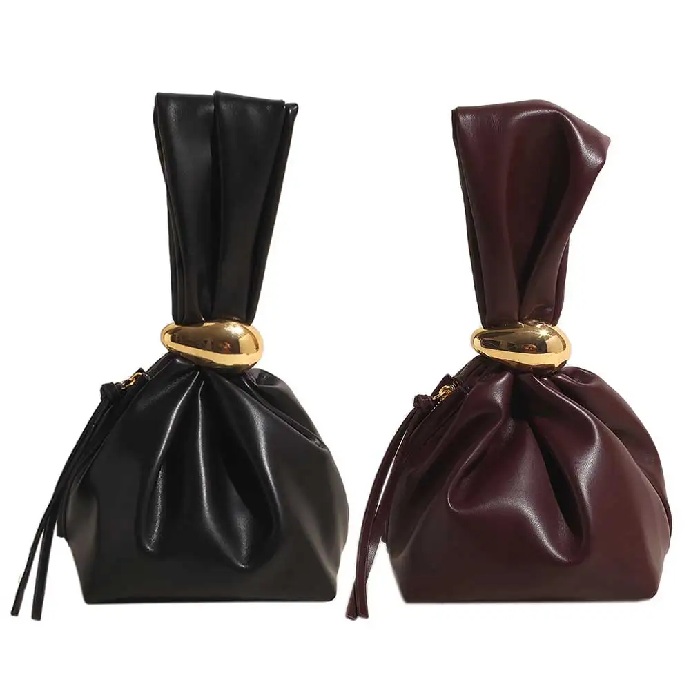 المرأة بولي PU العصرية حمل حقيبة سعة كبيرة مصمم حقيبة يد سستة إغلاق أنيق السوار حقيبة يد المحمولة مترهل المحفظة