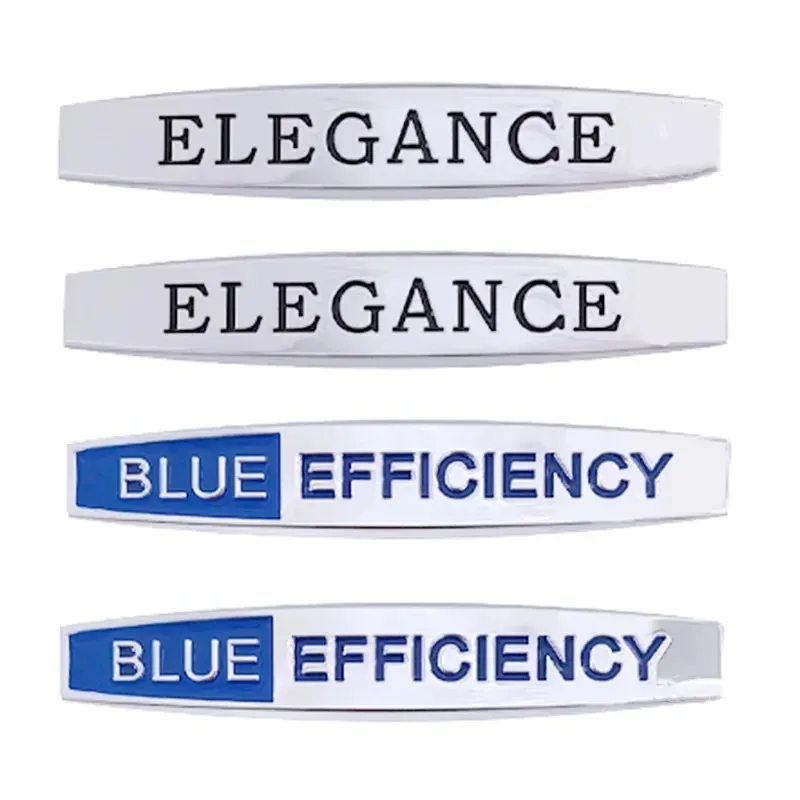 

2Pcs 3D Metal Car Front Side Fender Emblem Badge Decals Accessories For Blue Efficiency Mercedes W204 C200 E200 Elegance Sticker