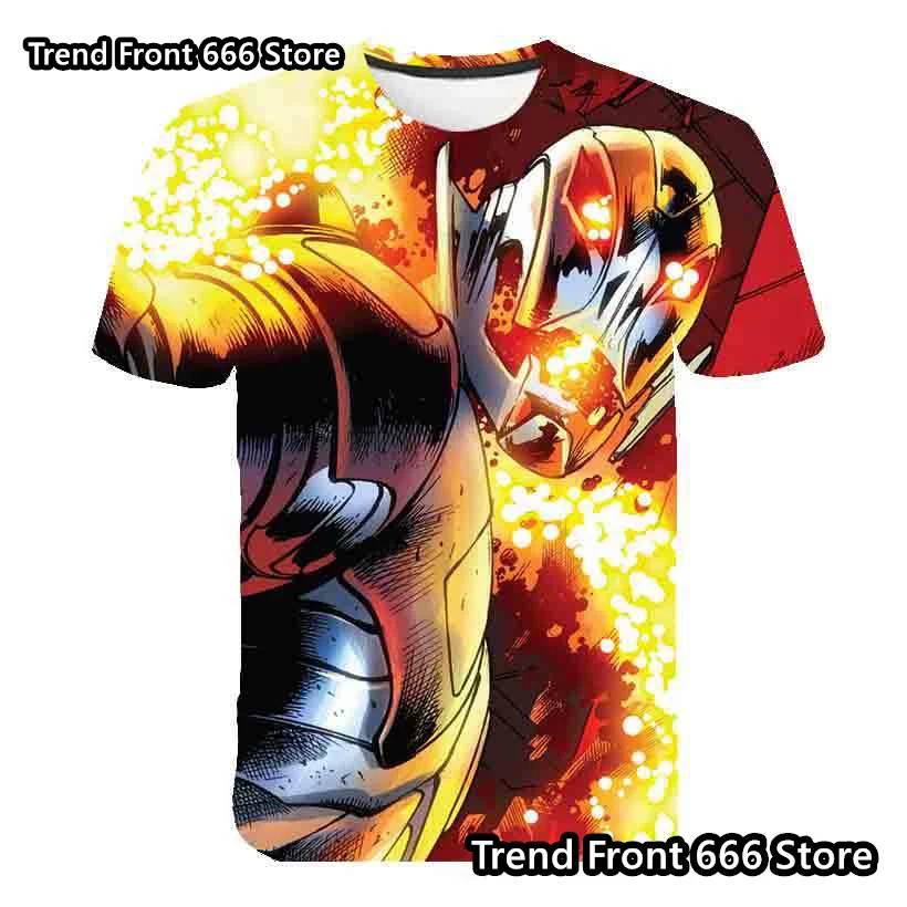 Summer Marvel Superhero Kids Mens Family Look The Avengers t shirt 3D Prited T shirts Boys Short Sleeve Cos Parent-child outfit