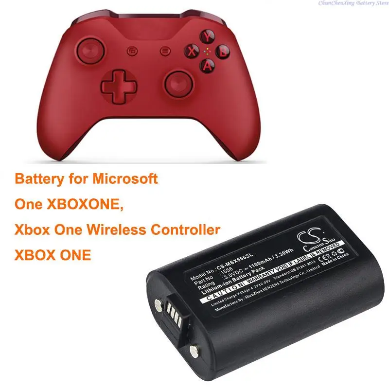 1100mAh Battery 1556 for Microsoft One XBOXONE, Xbox One Wireless Controller, XBOX ONE