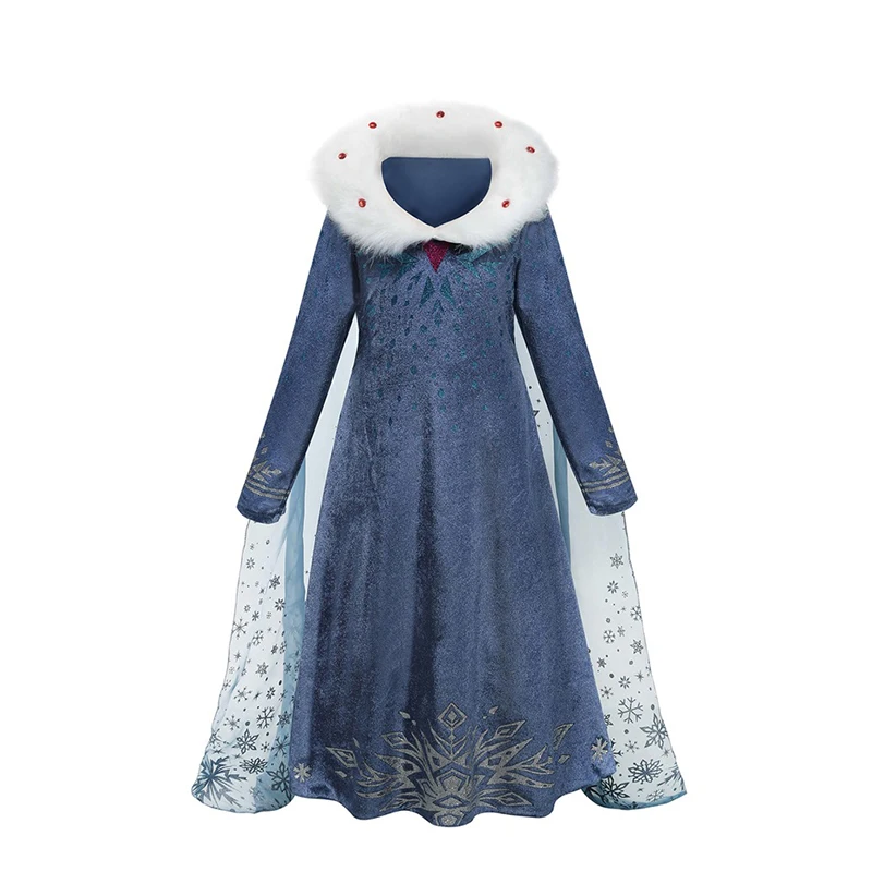 Flower Rapuzen Frozen Anna Elsa Princess Girls Dress Christmas Cosplay Costume Birthday Carnival Snow Queen Party Dress Clothes