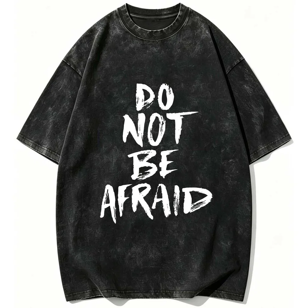 CLOOCL Retro Style Do Not Be Afraid Printed TShirts Vintage Distressed Short Sleeve Shirts Summer Tees Casual Tops Mens Clothing