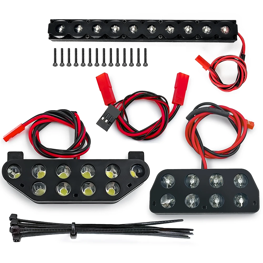 YEAHRUN RC Car Roof Light Front and Rear LED Headlights Taillights for 1/5 DBXL XL 4WD 2.0 4X4 Gas Buggy RTR Parts