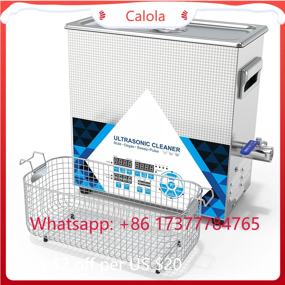 Advance 6.5L Ultrasonic Cleaner 150W Degas Sweep Pulse Jewelry Cleaning Machine 28/33/40KHz 110V/220V