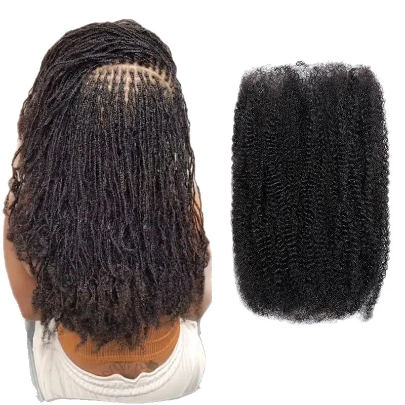 30 г/50 г 10-18 дюймов 4C афро странные вьющиеся человеческие волосы крючком монгольские девственные человеческие волосы Loc Repair завитки/плеты