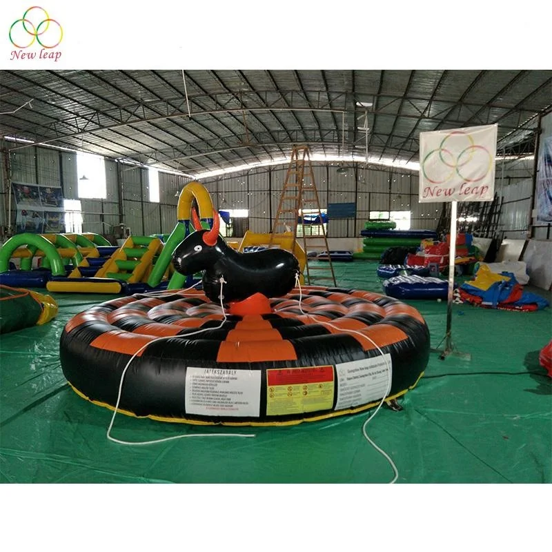 Popular Small Inflatable Bungee Bull Rodeo Inflatable Manual Bull Riding Game for Kids