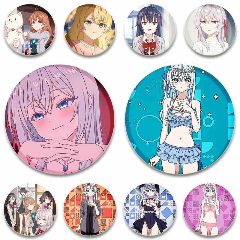 

Cartoon Figure Alisa Yuki Mariya Lapel Pins Anime Girls Icons Badges on Backpack Shirt Collar Jewelry Pins Accessories Toys Gift