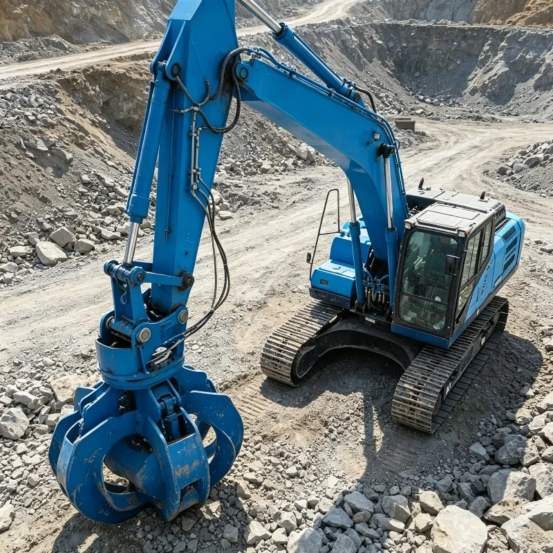 Advanced Heavy-Duty Orange Peel Grapple, 360° Rotating Bulk Material Grab for Mining Ore Handling Customized