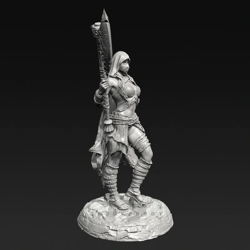 Figurine en résine Leader Tribal, 38mm 50mm 75mm 90mm, Micro Miniature Gk, modèle blanc imprimé en 3d, jouet, Kit non assemblé et non peint