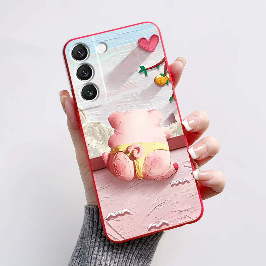 Etui na Samsung Galaxy S22 S 22 Plus Ultra etui na telefon Cute Rabbit Panda Soft TPU cukierki Coque dla Samsung S22 S22 Funda — zdjęcie 4