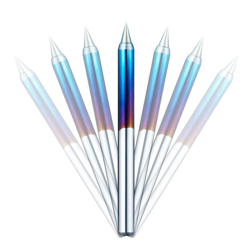 Dspiae-tungsten Steel Carving Needle Chapeamento de Titânio Haste para o Modelo Hobby Militar Faça Você Mesmo Element Hand Tools Kb-s 3.175 mm
