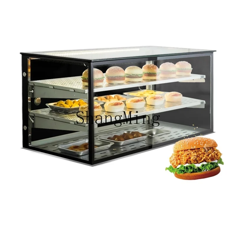 LXY خزانة عرض زجاجية ترموستاتي عازلة للطعام خزانة عرض الدجاج المقلي التجارية