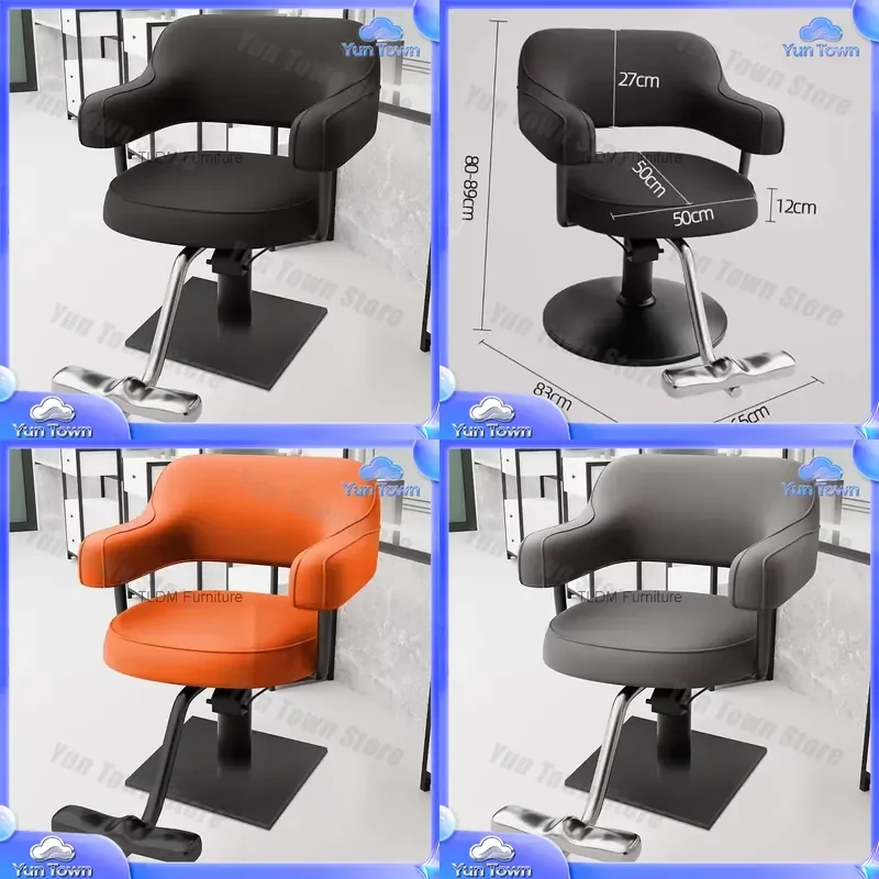 Spa Level Barber Chair for Salon Professional Use Adjustable Height Hydraulic Hairdressing Chair Luxury Comfort Cadeira De