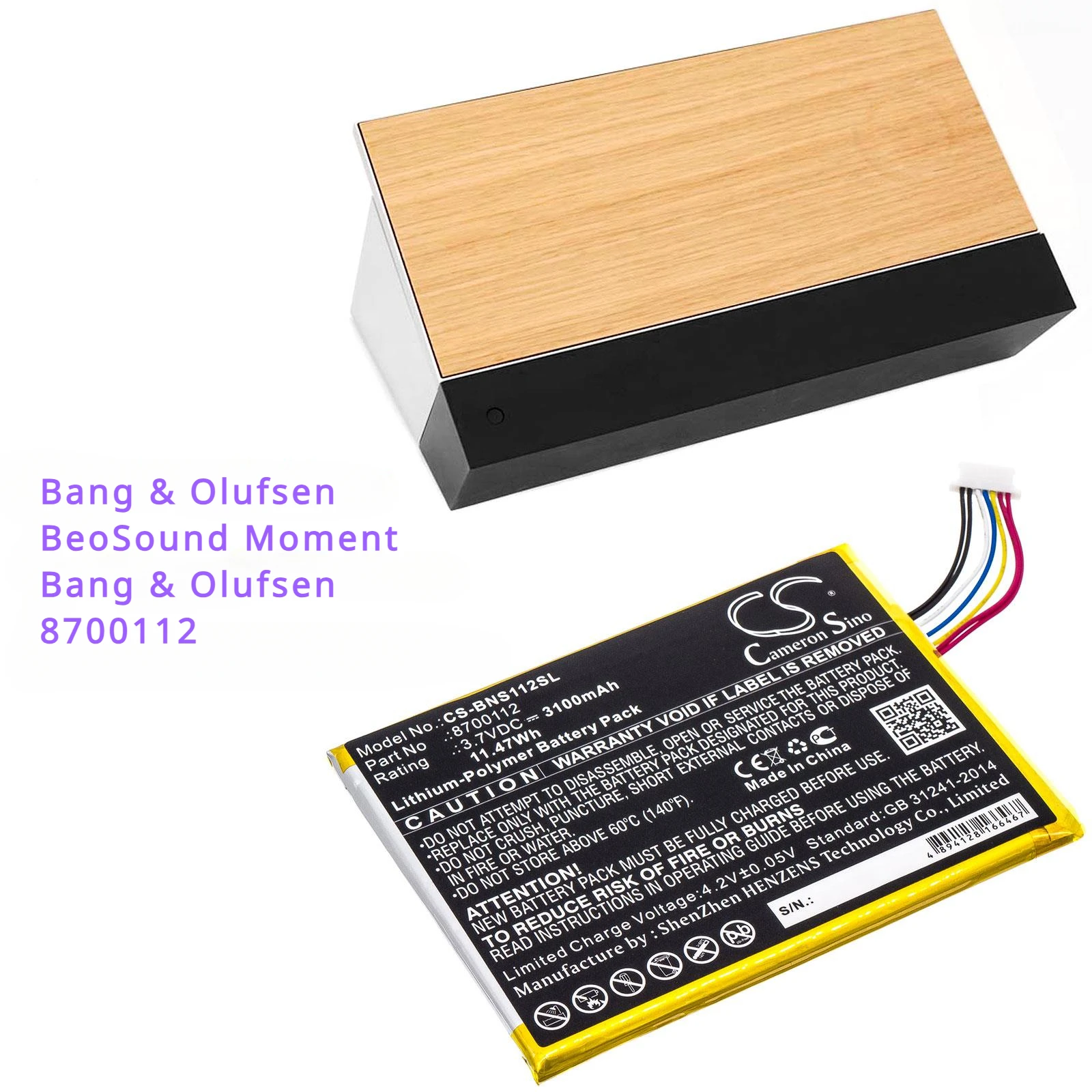 3100mAh Speaker Battery for Bang&Olufsen BeoSound Moment