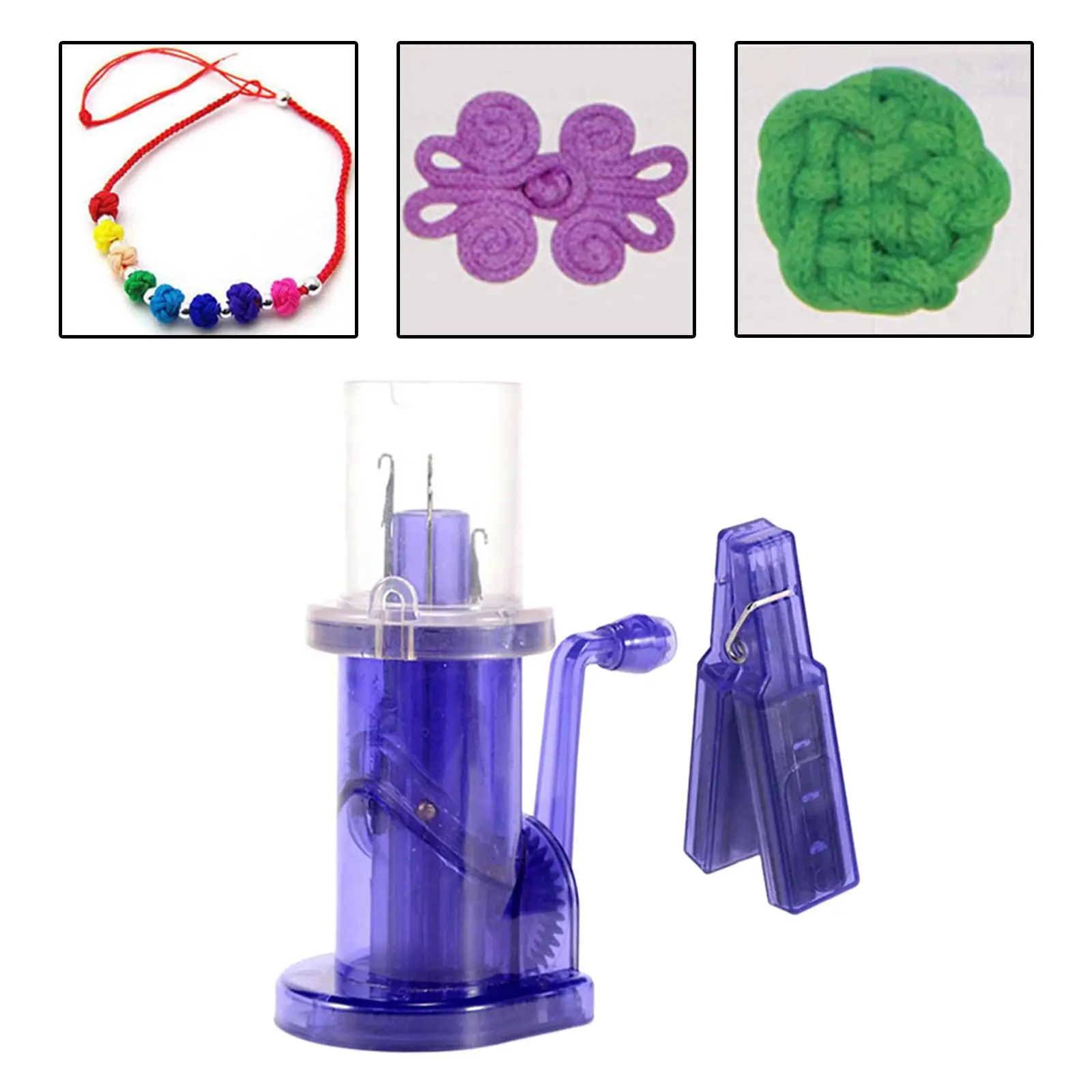 Manual Knitting Machine for Fishtail Button Knots Spiral Loop Knots ,