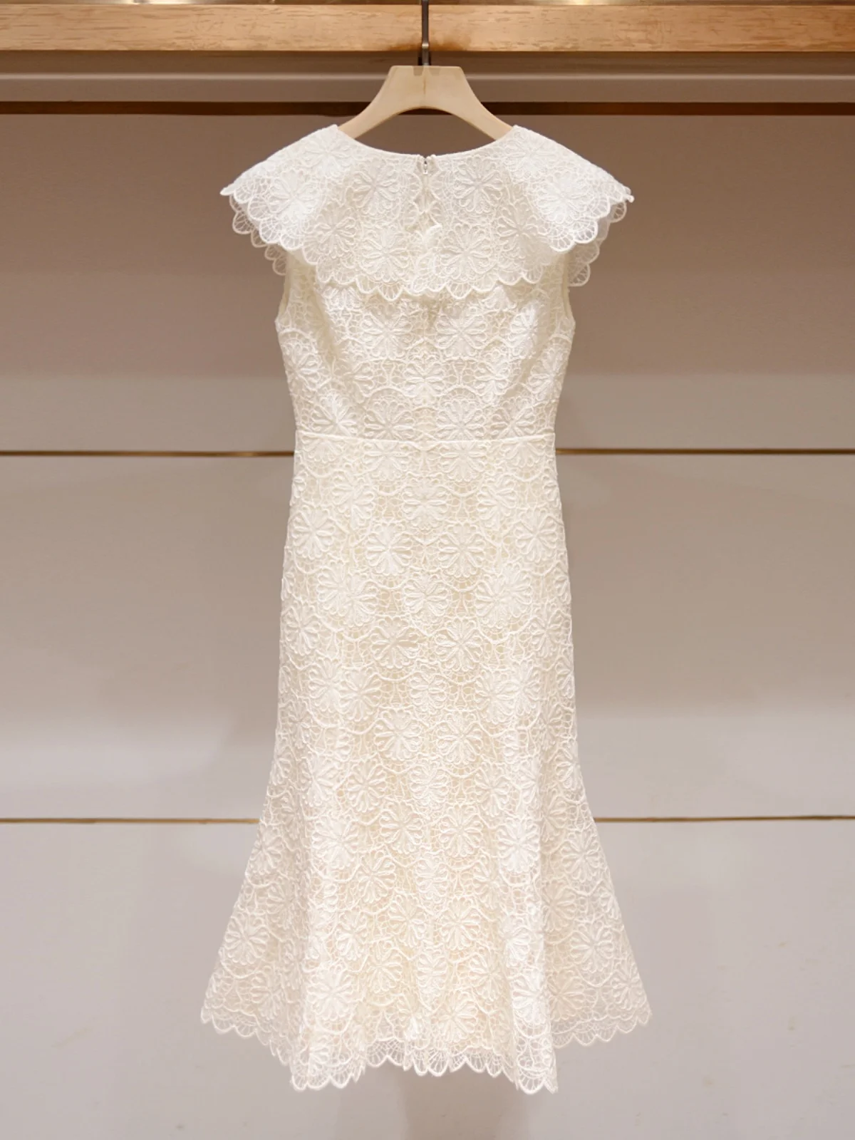 Ele V-Ne oco para fora fi cauda longa dr verão novo sle design sentido midi dr com guarnição de renda pequena fraança sle