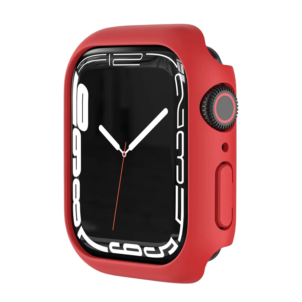 Чехол для Apple Watch Series 7 41 мм 45 мм, сверхтвердый пластиковый бампер с защитой от царапин для iWatch Φ 45 мм 41 мм
